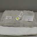 Electric Foot Warmer, Luxury Faux Fur Heating Pad for Feet Pain Relief Cramp, Heated Foot Warmer for Under Desk & Bed with 3 Heat Settings & 2H Auto-Off, ETL Certified, 20x22 Inch, Light Grey