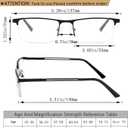 4-Pack Reading Glasses for Men,1.25 Blue Light Blocking Reading Glasses Mens Metal Readers with Spring Hinges Anti Glare/eye Strain