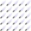 25-Pack Ceramic C9 LED Christmas Light Bulbs, Warm White LED Light Bulbs Holiday Decoration, Warm Christmas Decor for Indoor & Outdoor Use, E17/C9 Intermediate Base (Warm White Smooth)