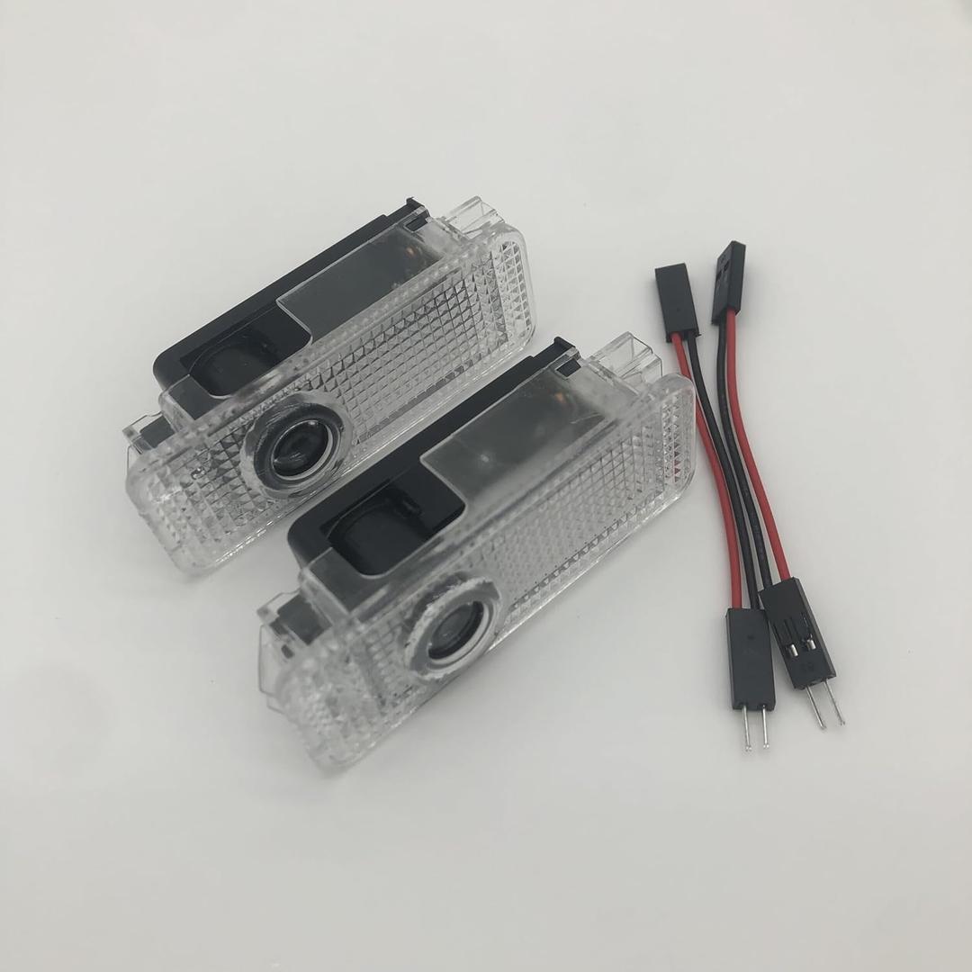 Door Light Logo Projector, 2-Piece Car Welcome Lamp, Compatible with 1-7 Series, X1-X7, Z GT M2-M5 auto (M-Performance)