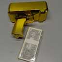 Money Gun ShooterGusil Cash Cannon Bills Gun Make It Rain Toy Gun,Handheld Spary Cash Gun for Game Movies Party Supplies (Gold)