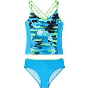 Angel season Girls Tankini Swimsuit Two Piece Bikini for Tween Bathing Suit Junior Modest Swimwear with UPF50+ Size 7-15 (Turquoise Floral) Angel season Girls Tankini Swimsuit Two Piece Bikini for Tween Bathing Suit Junior Modest Swimwear with UPF50+ Size 7-15 (Turquoise Floral)