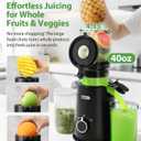 ECOSELF Cold Press Juicer - Wide Mouth Feed Chute For Fruits & Vegetables & Leafy Greens - Juice Extractor Machine With Self Feeding & Hands-Free Design - Juicer Machines Easy to CleanWith Brush