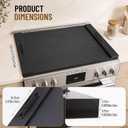 Stove Top Cover, 29.5 x 22 in Noodle Board for Electric Range and Gas Cooktop, Wooden Range Cover with Handles, Farmhouse Kitchen Decor