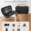 TRANSNOVO Carrying Case Compatible with Nintendo Switch 2 Console & Charger, Shockproof Hard Shell Protective Cover Portable Travel Case with Game Card Slots & Inner Pocket for Accessories, Black