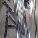 SIMPLE HOUSEWARE Heavy Duty Clothing Garment Rack, Holds Up to 150 lbs, 42 to 67 Inches Extensible Rod, Chrome