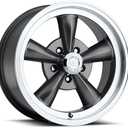 Vision Legend 5 141 Series Gun Metal Machined Lip Wheel (15x8"/5x4.75")