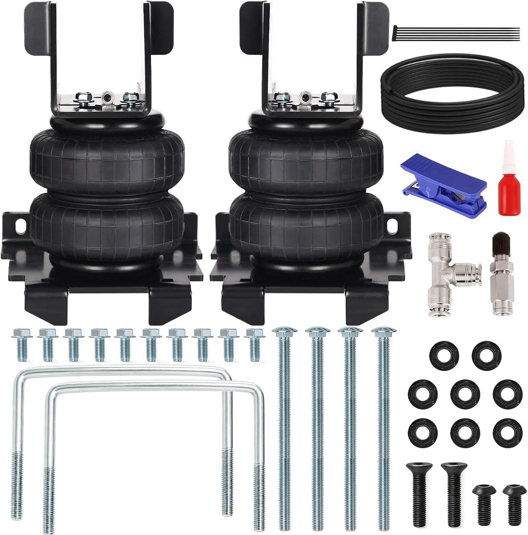 Just-V Air Bags Suspension Kit - Rear Air Spring Kit Compatible with 2007-2018 Chevy Silverado GMC Sierra 1500, 5000Lbs Load Leveling Capacity for Trucks, Replacement for Firestone 2430 Ride Rite Kits