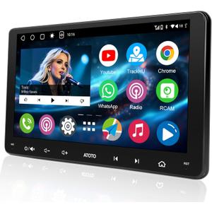 ATOTO 9 inch Andriod Car Stereo Double Din Radio with with Dash & Rear Cam, 2G+32G, Wireless Carplay & Android Auto, Mirror Link, GPS Tracking, Dual Bluetooth, WiFi/BT/USB Tethering, HD LRV