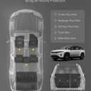 3W Floor Mats & Seat Back Mats & Cargo Liner for 2024-2026 Jeep Wagoneer S EV, All Weather TPE Custom Fit Set Car Floor Mats, Jeep Wagoneer S EV Full Set Floor Mats Accessories, Black