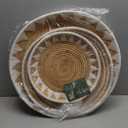 CHI AN HOME 22", 19", 15" Extra Large Hanging Woven Wall Baskets, Water Hyacinth Hanging Wicker Baskets for Wall Decor, Boho Wall Decor Rustic, Oversized Wall Art for Living Room, Bedroom Set of 3 (White)