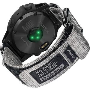 Compatible With Garmin Watch Band, Super Rugged Nylon Sports Strap With Woven Loop Design, For Fenix/Forerunner/Approach/MARQ/Quatix/D2 Series Tough Replacement Band For Men