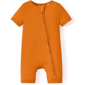PATPAT Baby Pajama with Bamboo Viscose, Footie Jumpsuit Romper with 2-Way Zipper for Baby Boy Girl Toddler Sleeper Sleepwear (0-3 Months)