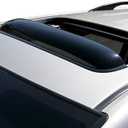 Universal Moonroof Visor Sunroof Rain Guard Sun Shield Moon Roof Vent Wind Deflector Fit Maximum 33" Width Top Window (35-Inch Dark Smoke)