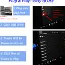 Jupiter USB CD Player for Car Auto, Portable External CD DVD Player, USB Plug & Play (No Decoder Needed), AUX Uses Decoder for Louder Clearer Sound, Anti-Skip, Seamless Track Playback, Resume
