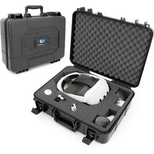 CASEMATIX Hard Case Compatible with Meta Quest 3S, Quest 3, Quest 2, Oculus Quest VR Headset & Accessories Storage Case with Customizable Foam Protection