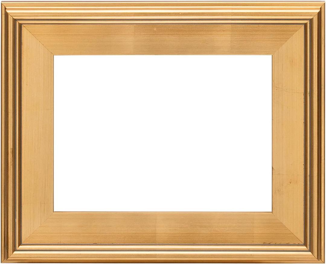 Creative Mark Plein Air Style Frame, Hand Leafed Gold, 9x12-2.75" Wide Moulding with 1/2" Rabbet Depth, Open Back W/O Glazing, Museum Quality, For Art Panels, Stretched Canvas, Pictures & More
