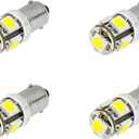 1445 LED Bulb BA9S LED 12V, 1985/1993/53/57 Miniature Bayonet Base Lights for RV Camper Trailer Car Boat Interior Light Bulbs, Daylight White 6000K 4-Pack
