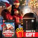 Santa's Meat Smoking Guide - Must Have Smoker Accessories for Pellet Grill - Christmas Grilling Gifts for Men - Smoker Accessories Gifts for Men - Wood, Time & Temp - Outdoor