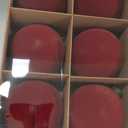 Halloscume 6 Pcs 4 Inch Flocked Velvet Christmas Tree Ball Ornament Glass Velvet Xmas Hanging Ornament Large Flocked Felt Decoration for Xmas Tree Wreath Home Garland Holiday Party Decor(Burgendy)