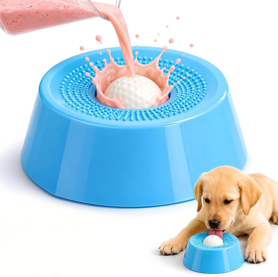 2 x Slow Feeder Dog Bowls - Lick Sphere for Dogs Dog Licking Toy & Lick Bowl for Dogs - Interactive Dog Enrichment Toys & Lick Mat for Dogs Alternative - Anxiety Relief, Training & Healthy Digestion