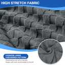MAXIJIN 4 Piece Couch Covers for 3 Cushion Couch Super Stretch Non Slip Couch Cover for Dogs Pet Friendly Elastic Jacquard Furniture Protector Sofa Slipcovers (Sofa, Dark Gray)