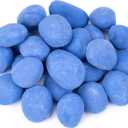 Stanbroil 24pcs Light Weight Ceramic Fiber Pebble Stones for Indoor Outdoor, Gas Inserts, Ventless, Vent Free, Electric, Outdoor Fireplaces and Fire Pits - Blue