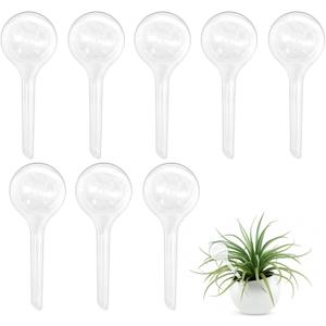8 Pcs Clear Plant Watering Globes,Plastic Self-Watering Bulbs,Automatic Watering Globes,Garden Water Device for Plant Indoor Outdoor