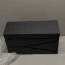 Wall Mount Mailbox, Large Capacity Mailbox for House, Galvanized Steel Rust-Proof Metal Post Box Drop Mailboxes for Outside, 15.74"9.84"4.33", Black Modern Sleek Style