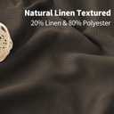 YoungsTex Dark Brown Linen Semi Sheer Curtains 45 Inches Length for Kitchen, Light Filtering Drapes with Grommet Privacy for Short Window Living Room, 2 Panels, 42 X 45 Inch (Sliver-brown Color)