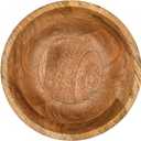 Decorative Bowl Mango Wood Pedestal Bowl Black Finish | Modern Table Centerpiece for Home & Kitchen | Versatile Catch-All Dish for Keys, Snacks, Decor & More(9" x 9" x 4")