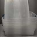 Rubbermaid Cleverstore 17 Qt Clear Storage Bins with Lids, 6-Pack, Stackable, BPA-Free, Made in USA