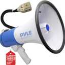 Pyle 50W Megaphone Bullhorn Speaker with Built-in Siren, Rechargeable Battery, 10-Second Record Function, Loud & Clear Sound for Sports Fans, Coaches, Cheerleading, or Safety Drills (PMP59IR)