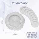 36 Pack Silver Charger Plates, Reef Chargers for Dinner Plates, Large