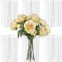 8-Pack Clear Plastic Square Flower Vase, Acrylic Vase Decorative Centerpiece for Home, Widding