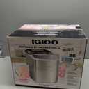 Igloo Electric Countertop Ice Maker Machine - Automatic and Portable - 26 Pounds in 24 Hours - Ice Cube Maker - Ice Scoop and Basket - Ideal for Iced Coffee and Cocktails - Stainless Steel