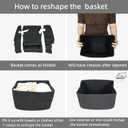 Cotton Rope storage Basket Bins 15X10X9.3 Woven Basket for Organizing Shelves Rectangle Decorative Baskets For storage Clothes Toys Books Towels Square Wicker Nursery basket organizer 3 pack black