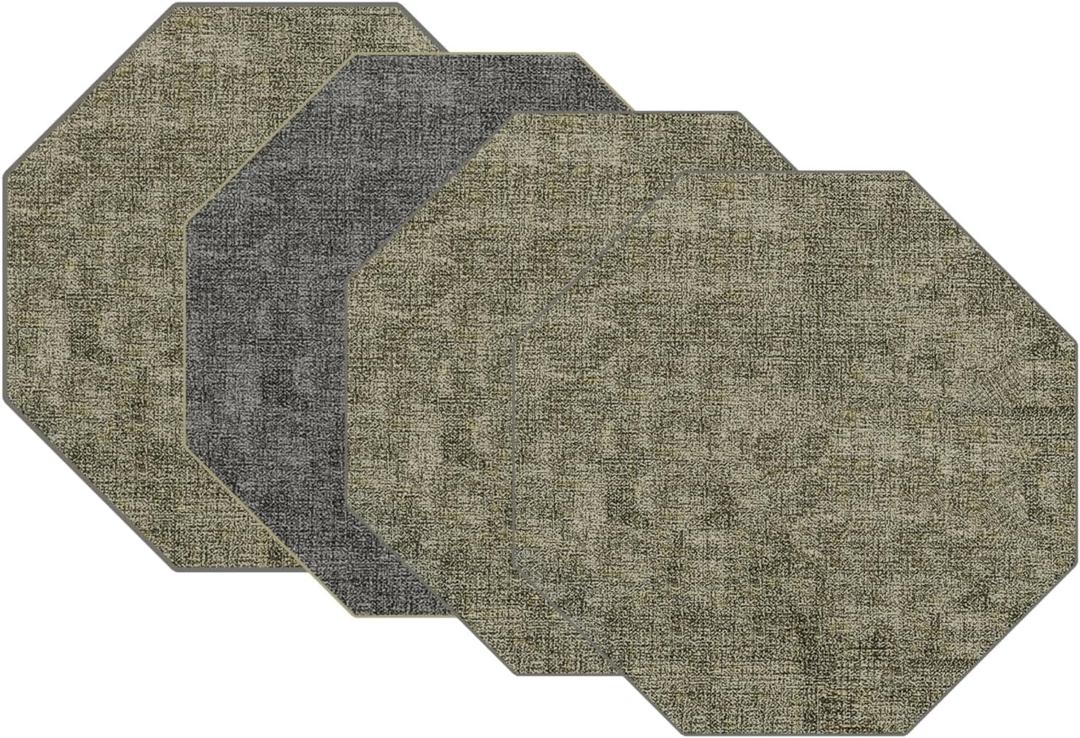 Placemats Set of 4 15" x 15" Heat-Resistant Table Mats for Dining Table Set for 4 Kitchen & Dining Room Decor Farmhouse, Boho, & Modern Style Easy to Clean, Durable & Stylish Table Decor