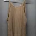 Ellames Women's 2025 Summer Spaghetti Strap Pleated Casual Swing Dress with Belt Size XL