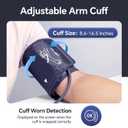 Sinocare Blood Pressure Monitor, Upper Arm Blood Pressure Monitors for Home Use, Adjustable Arm Cuff 8.6"-16.5", One-Button Operation, Dual User, Accurate & Practical (Black)