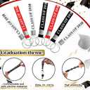 Ecation 50 Pcs Class of 2026 Graduation Keychains, White, Black, Red