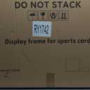 35 Graded Sports Card Display Case - Baseball Card Display Frame with UV Protection Clear View Lockable Wall Cabinet for Basketball Collectible Trading Card Black Finish