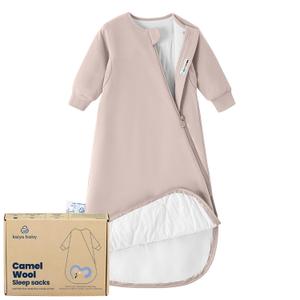 Unisex Sleeping Bag for Babies and Toddlers 1.0 Tog Sleep Sack 6-18 Months, Newborn Sleep Sack, Wearable Blanket Baby, One Piece Long Sleeves, Gifts for Baby (Dusty Pink)