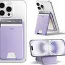 ESR Upgraded Aura for MagSafe Wallet, 5 Card-Holder with Adjustable Stand, RFID Blocking, Magnetic Wallet for iPhone, Slim for iPhone 17/16/15/14/13/12 Series, Not for Mini, Lavender