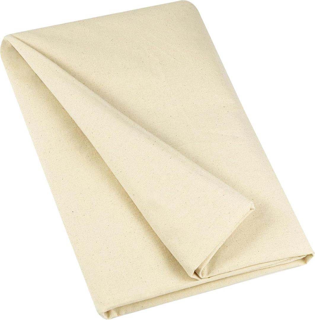 HOTGODEN Medium Weight 100% Cotton Muslin Fabric: 63 inch x 2,5,10 Yards Unbleached Muslin Linen Fabric Material for Sewing Material Apparel Cloth (Natural)