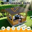 Shade Cloth - Garden Shade Mesh Netting with Grommets,Outdoor Sun Shade Cover for Pergola Patio Plants Greenhouse Chicken Coop Black Shading Rate 70% (8X10FT)