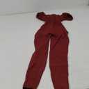 YEOREO Short Sleeve Jumpsuits for Women Lizvette Padded Workout Rompers Sexy Backless Gym Bodycon (Small, Burgundy)