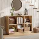 ChooChoo 6 Cube Storage Organizer, Wooden Bookcase with Storage, 43 Inch, 2-tier 6-cubes