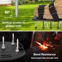 Lawn Aerator Shoes with Adjustable Strap and Heavy Duty Spikes for Grass Aerating Patio Garden One-Size-Fits-All Use for Yard Patio Lawn GardenBlack