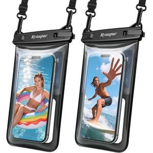 Rynapac Waterproof Phone Pouch Floating - 2Pack, [Up to 8.5''] IPX8 Waterproof Phone Case with Lanyard for iPhone 17 16 15 Pro Max, Touchscreen & Underwater Photography, Beach Travel Cruise Essentials